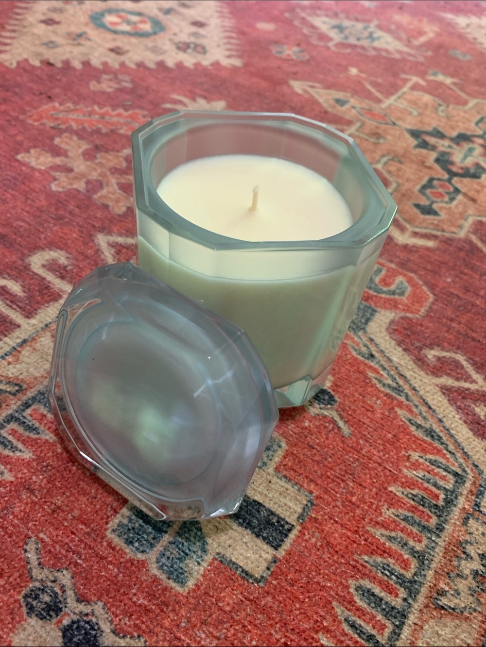 Tiffany & Co. Tiffany Facets 1837 Candle in Sapphire in Gift Box + White Ribbon